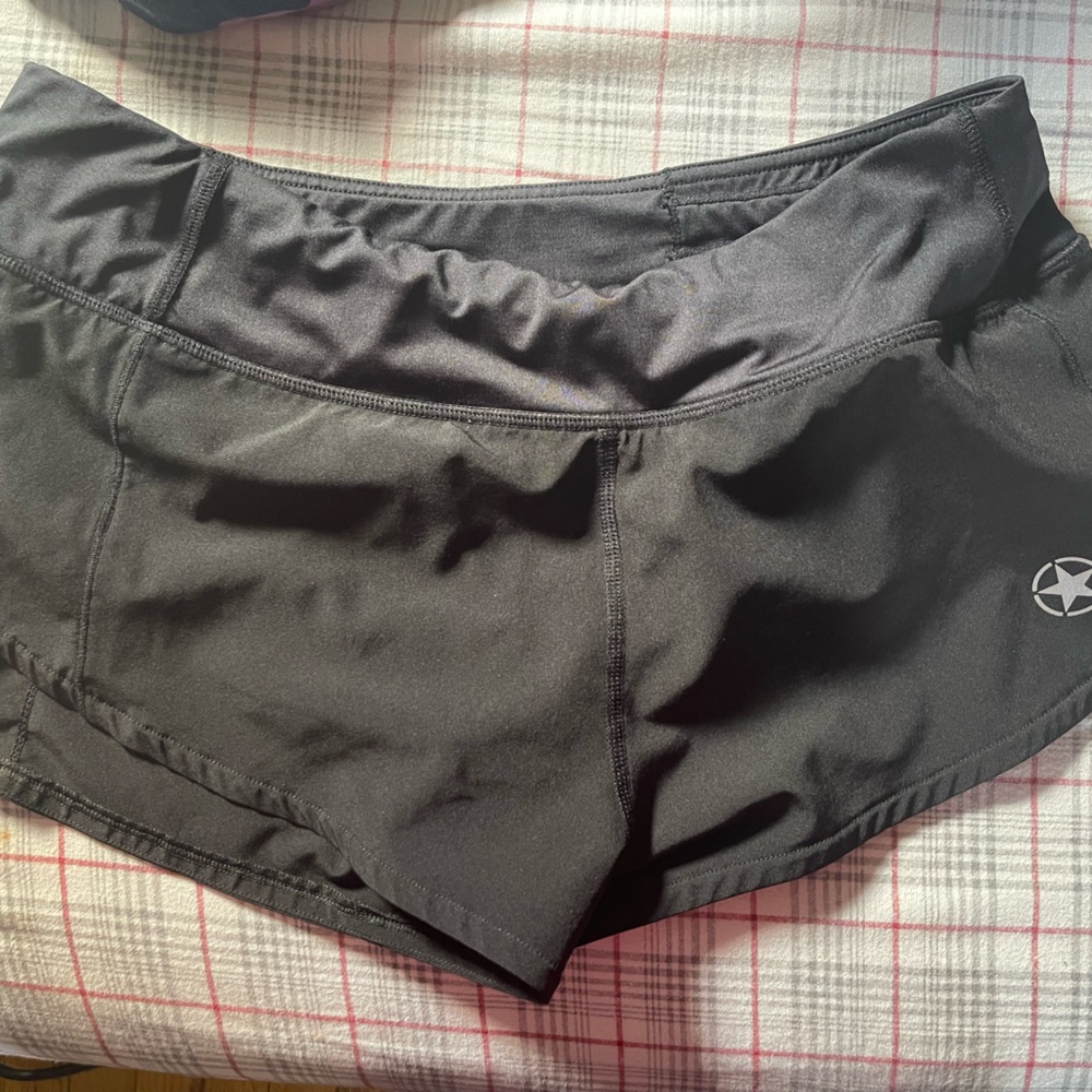 Black savage barbell shorts with liner
